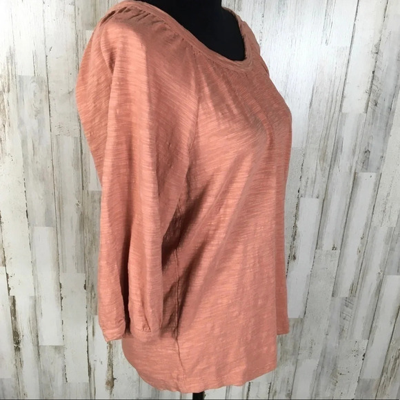 Ann Taylor Loft Textured Cotton Half Sleeve Blouse - Picture 2 of 6
